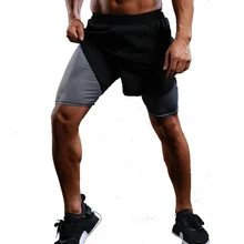 2 в 1 новые спортивные мужские баскетбольные шорты колготки для бега футбольные Компрессионные Шорты Для Бега Фитнес теннисные тренировочные шорты для бега