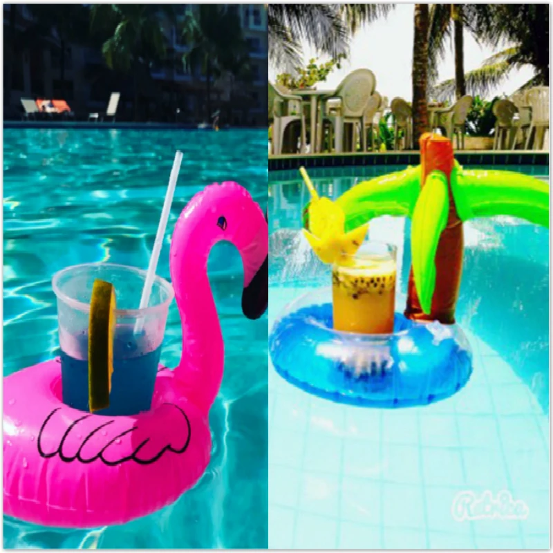 2 шт. креативный надувной держатель для напитков coco Tree подставки поплавок