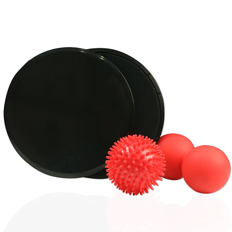 Скользящие диски, массажный мяч для йоги, триггер, эластичные силиконовые массажные ролики, 3 шт., для йоги, фитнеса, тренажерного зала, йоги, пилатеса - Цвет: Black