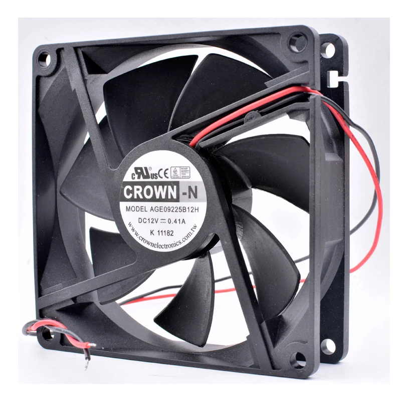 Оригинальный вентилятор охлаждения шасси компьютера CROWN AGE09225B12H 9 см 9025 дюйма 12 В