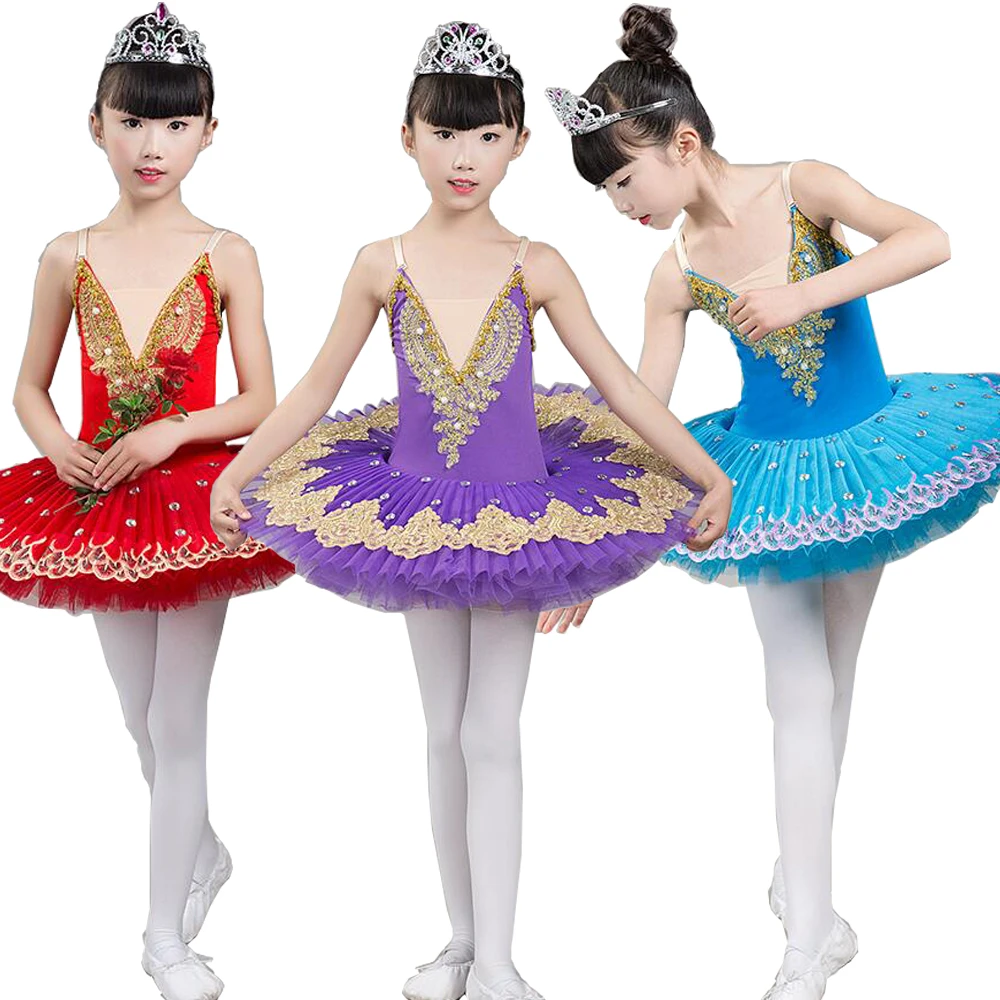 Trajes de tutú de ballet blanco para niñas, de bailarina, falda de tutú de Ballet femenino, traje de - AliExpress