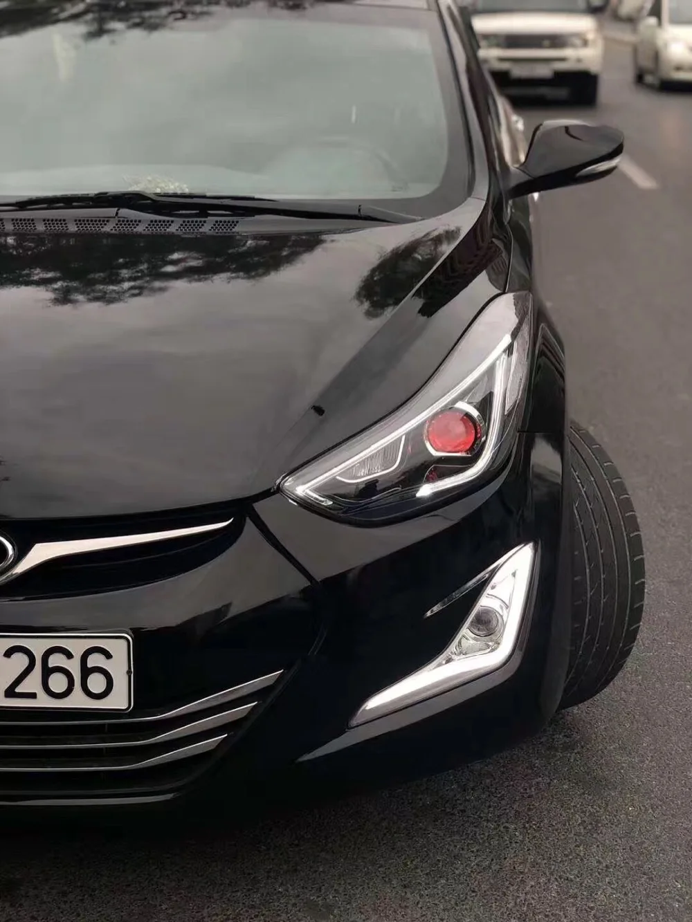 Led drl Дневной ходовой светильник для hyundai Elantra-15 J5 Avante MD+ противотуманная фара объектив проектора+ желтые поворотники