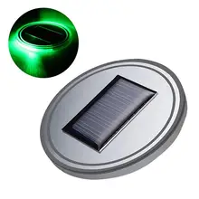 Солнечные светодиодный автомобильный держатель чашки коврик напиток бутылку Coaster со встроенным света и вибрации Сенсор украшение интерьера автомобиля