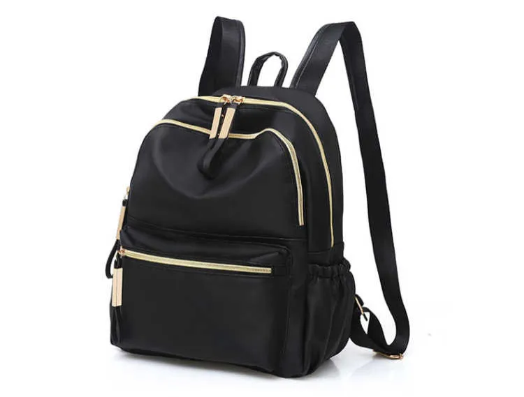 Повседневный женский рюкзак, черный, Оксфорд, школьные сумки для девочек-подростков, водонепроницаемый нейлон, высокое качество, рюкзак для путешествий, женский