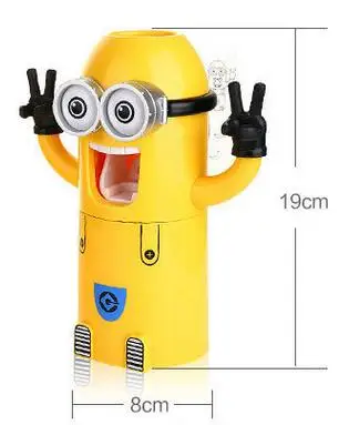 zanger een paar textuur Aliexpress Hot Minions Toothbrush Holder Automatic Toothpaste Minion  Dispenser With Brush Cup Bathroom Set Accessories Product - Bathroom  Accessories Sets - AliExpress