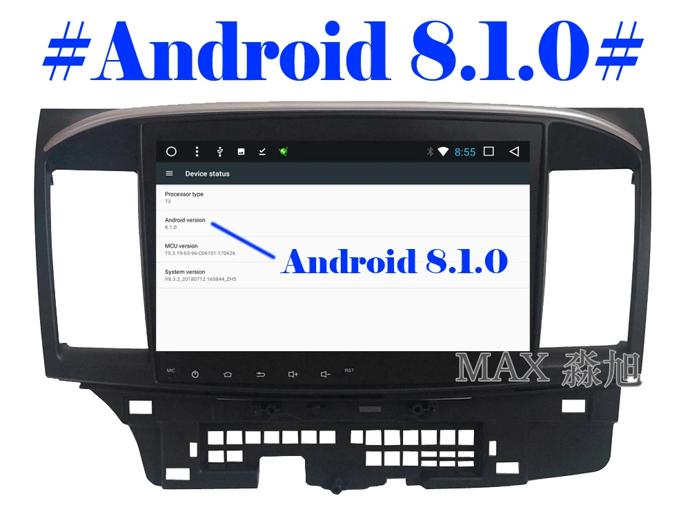 Top MAX Android 8.1 Car DVD Player for Mitsubishi Lancer Car Radio RDS GPS Navigation system Free Map Bluetooth Call swc mirror link 1