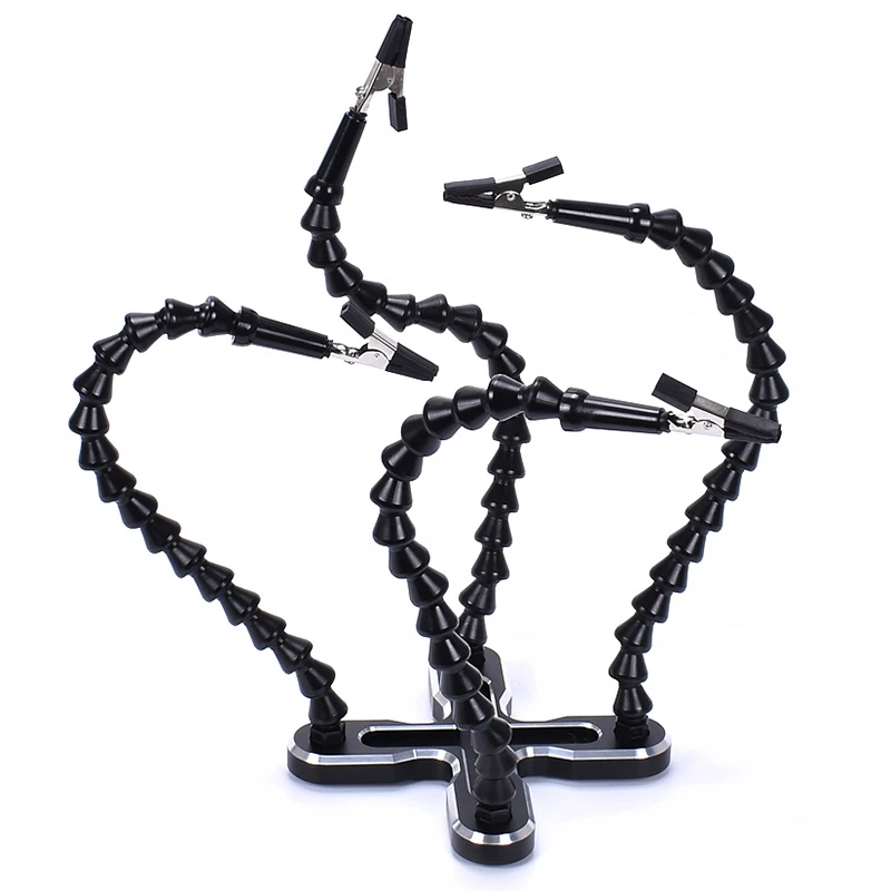 Soldering Station With 4Pc Flexible Arms Soldering Iron Holder Third Helping Hand Tool Pcb Welding Repair Welding Tool