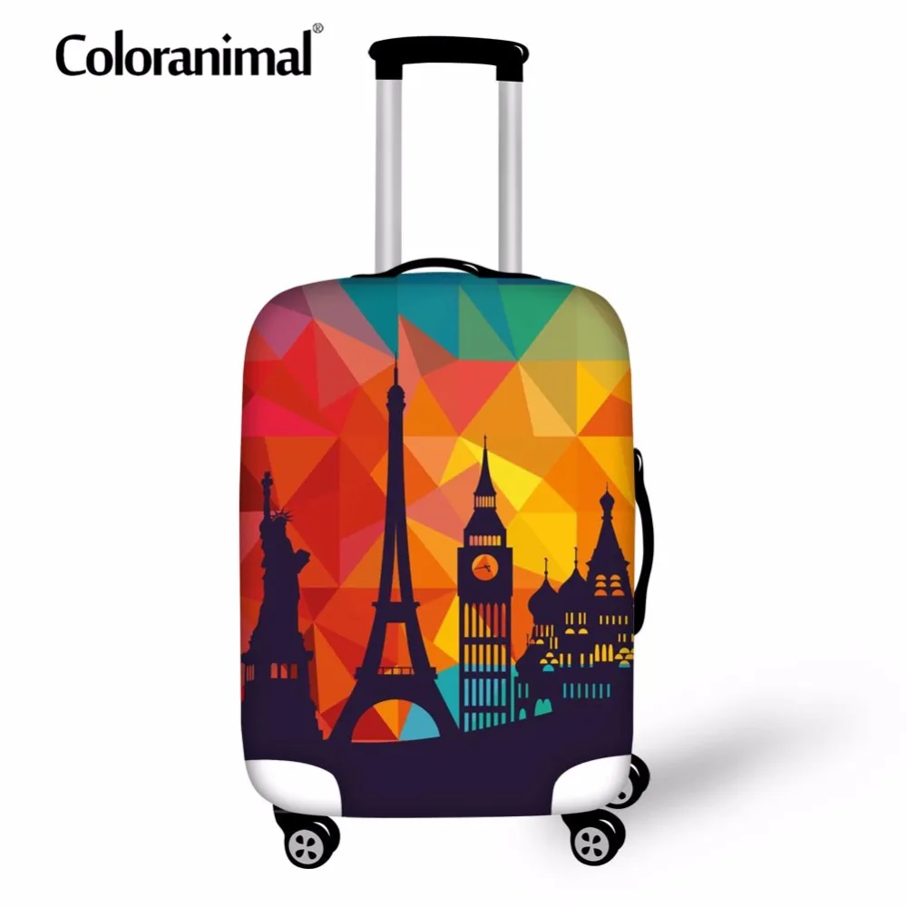 

Coloranimal 3D Eiffel Tower Print Suitcase Accessories Travel On Road Luggage Cover Zipper Suit for 18-30 Inch Protect Case Bag