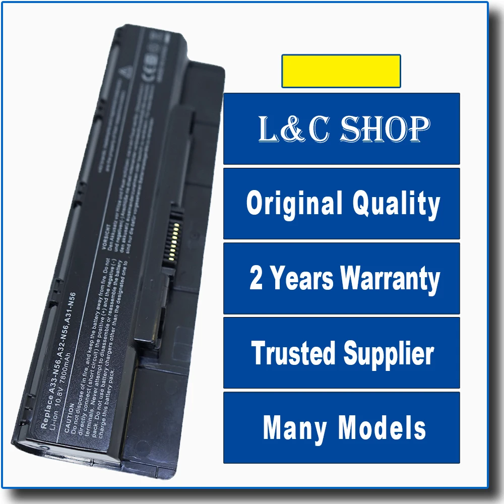 

Notebook Laptop Battery Pack Replacement for Asus Series N46VZ N56 N56D N56DP N56V N56VJ N56VM N56VZ N76 N76V N76VJ N76VM