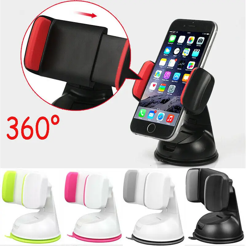 

Fashion Universal Auto 360 Rotatable Car Windscreen Suction Cup Window Mount Mobile Phone Holder GPS Bracket Stand Easy Install