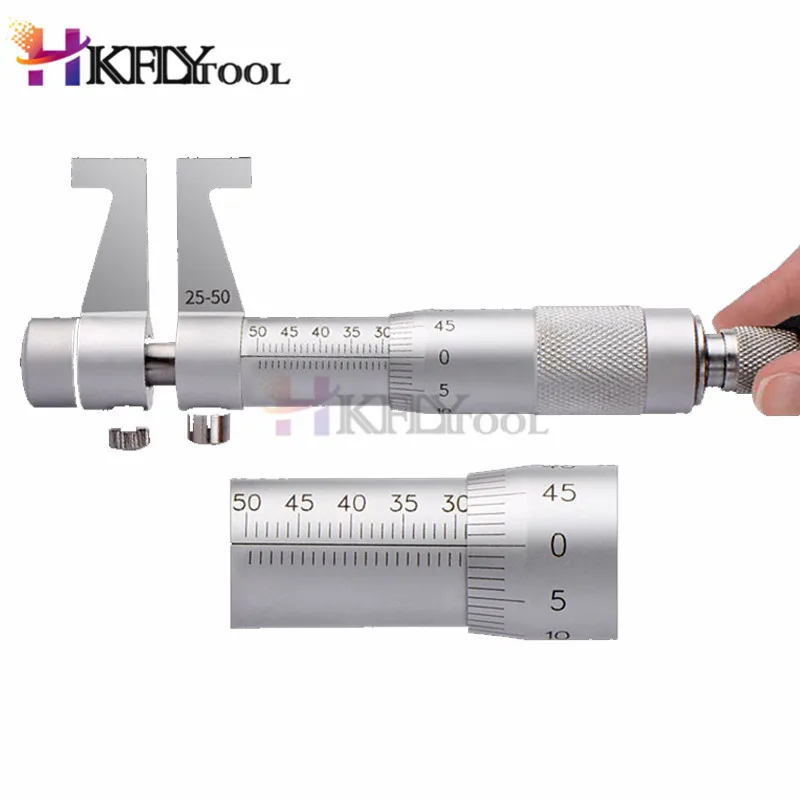 Tools Micrometers High Quality 5075MM Inner Diameter Micrometers Centimeter Card Screw Gauge