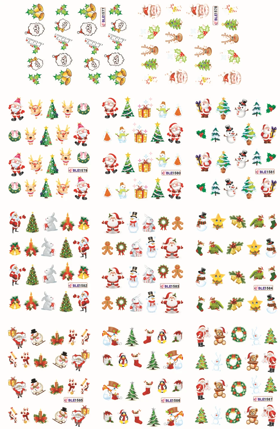 Frozen Nail Art Sticker Watermark Nail Decals Princess Elsa Anna