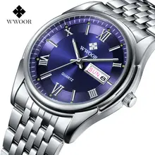 Date Jour En Acier Inoxydable Relojes Lumineux Heures Horloge Robe Hommes Casual Quartz Montre de Sport Montre-Bracelet 2016 Nouvelle Marque Hommes montre