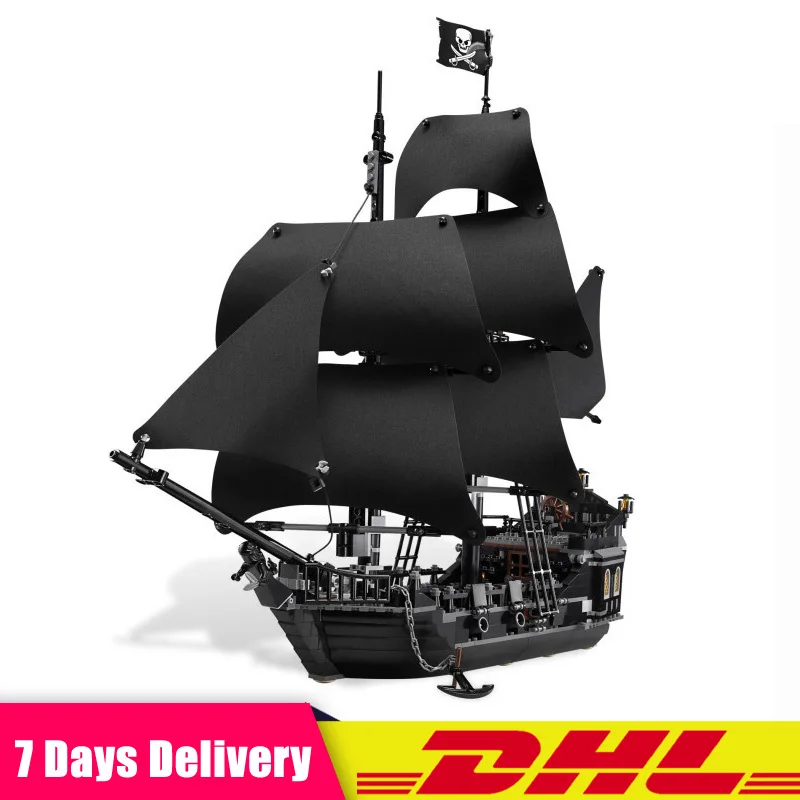 

LEPIN 16006 804pcs Pirates of the Caribbean the Black Pearl Ship Model Building Blocks Bricks Toys Compatible LegoINGlys 4184