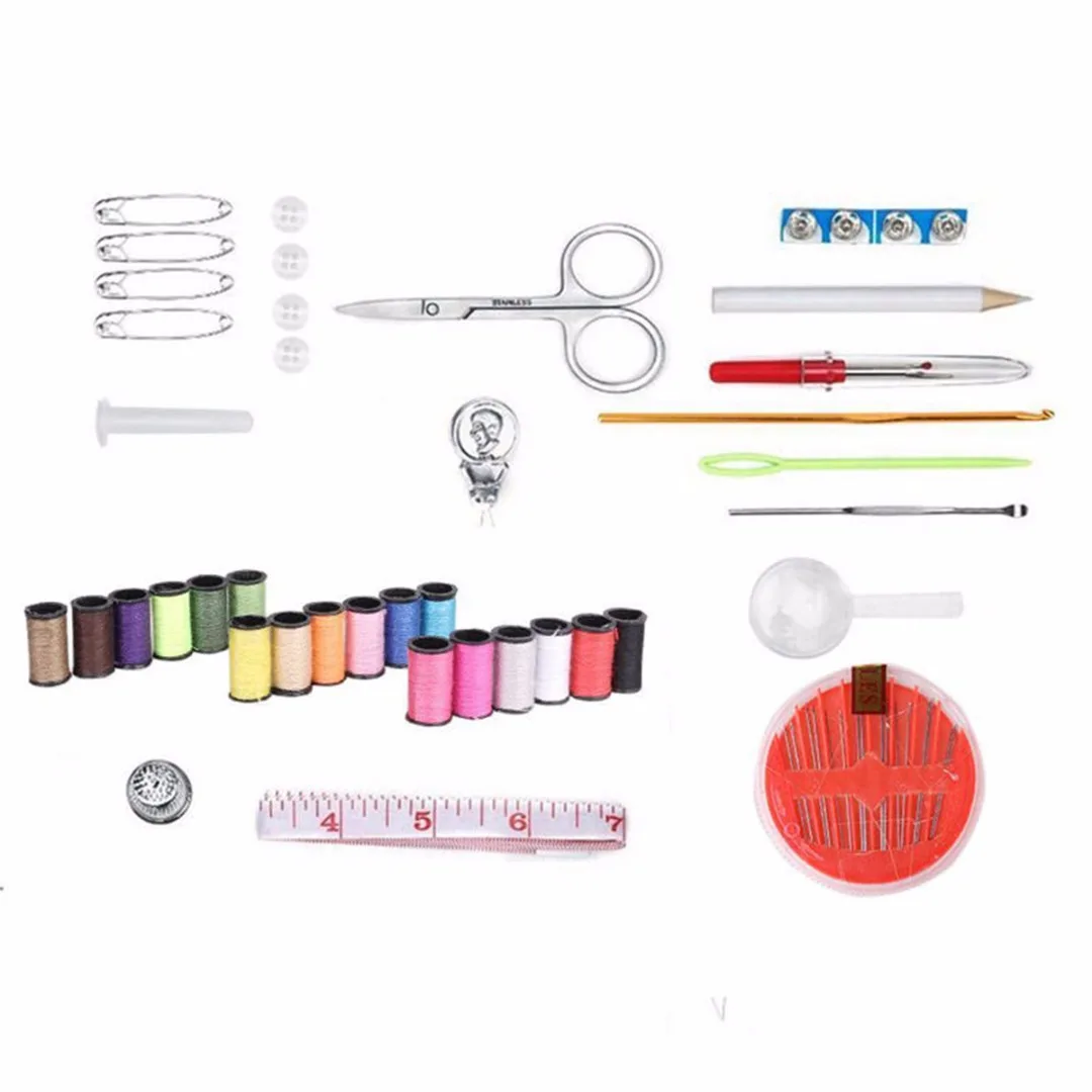 Mini Beginner Sewing Kit Case Set Supplies Adults Kids Home Travel Campers New