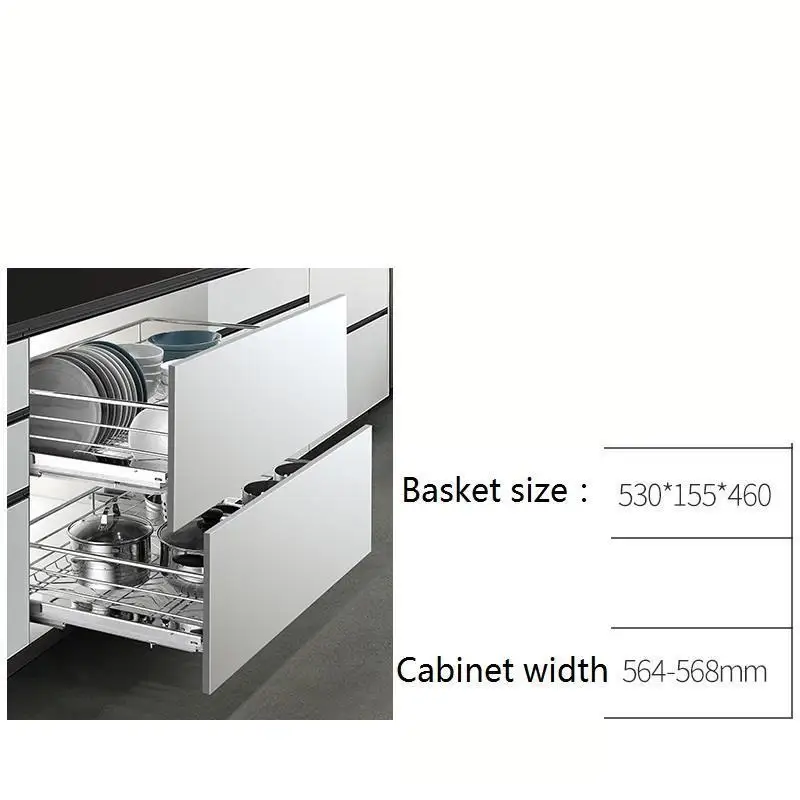 Ящик для Alacena Rack Cestas Para Organizar Аксессуары для посуды из нержавеющей стали кухонный Органайзер кухонный шкаф корзина - Цвет: Number  7