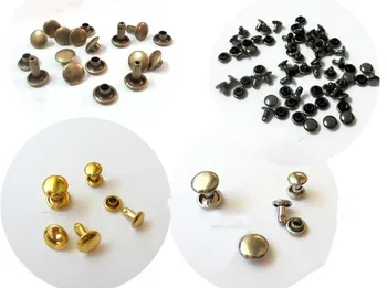 

2018 Spike Leather 200sets Double 6mm&8mm Rivet Hand Material Environmental Bags Hit The Nail Cap End Of A Single Foreign