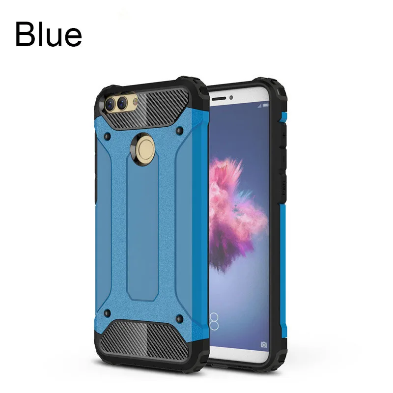 YIESOM For Huawei P Smart Case Heavy Duty Dual Layer Armor Cases For Huawei P Smart Case For Huawei Enjoy 7S Cover Coque Capa (15)