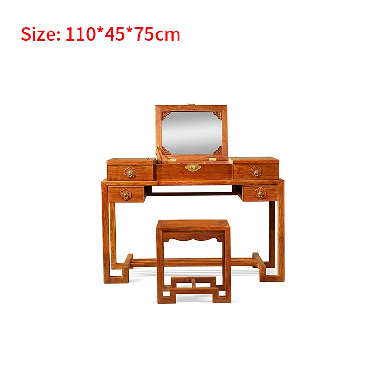 Макияж туалетный столик суета и стула, набор мебель из красного дерева, ежик, палисандр 2 шт./компл