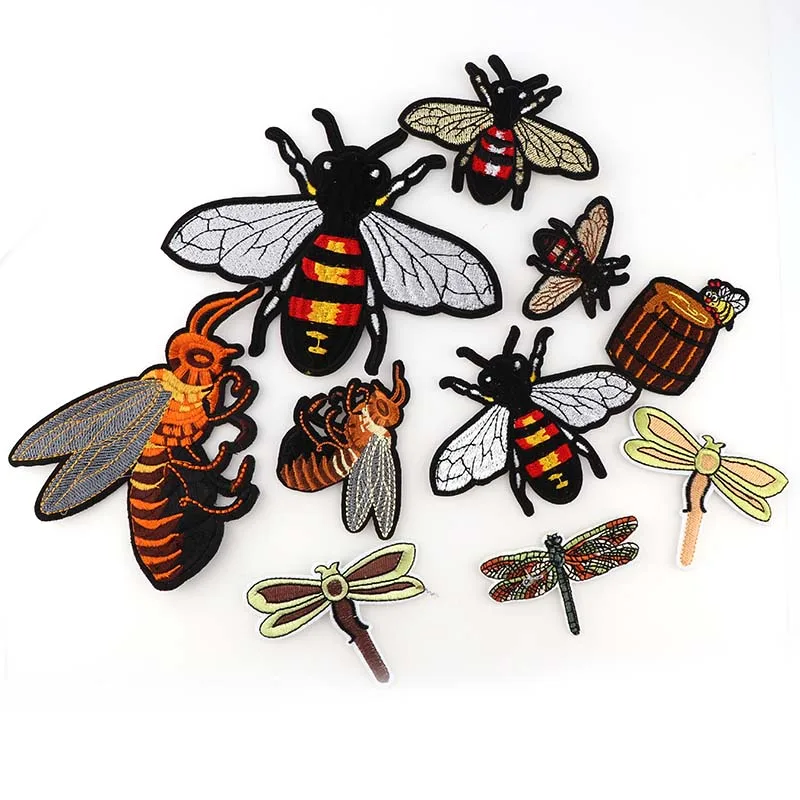 

Mix Style Bee ,Bee Honey Patches Embroidery Iron On Patch Decoration Accessories Embroidered Patch For Clothing For T-shirt 1PC