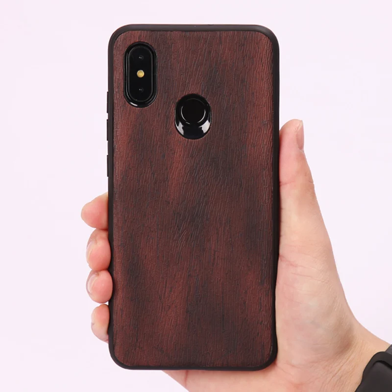 Роскошный чехол для телефона Xiaomi Mi 8 lite A1 A2 Mix 2S Max 3 мягкий с деревянной текстурой