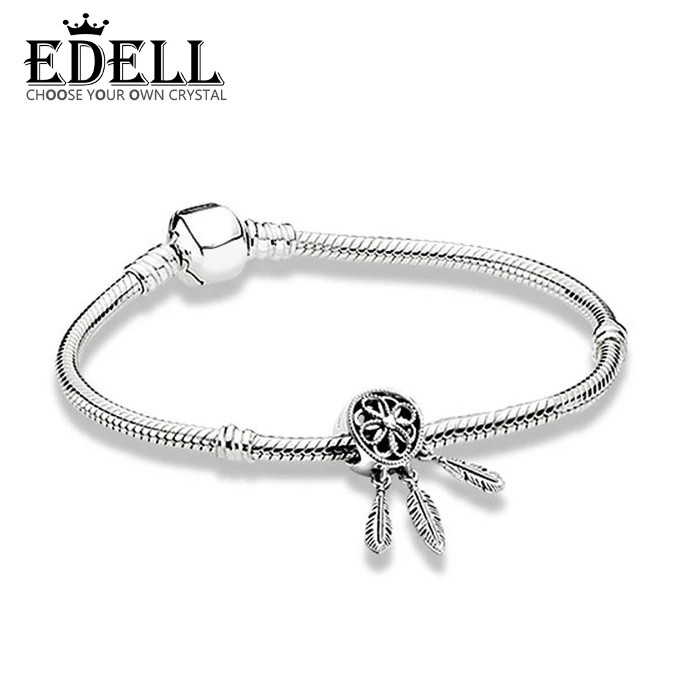 

EDELL 100% 925 Sterling Silver ZT0133 Capture Love Bracelet Set 797200 SPIRITUAL DREAMCATCHER CHARM 590702HV BRACELET WITH CLASP