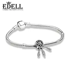 EDELL 100% 925 пробы серебро ZT0133 захвата любовь браслет 797200 духовных DREAMCATCHER очарование 590702HV браслет с застежкой