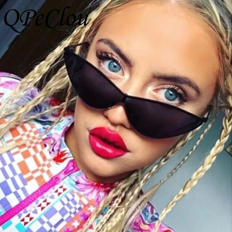 QPeClou Одна деталь «кошачий глаз» Для женщин бренд Треугольники градиент солнцезащитные очки милые дамы желе Цвет Óculos Новинка 2017 года очки