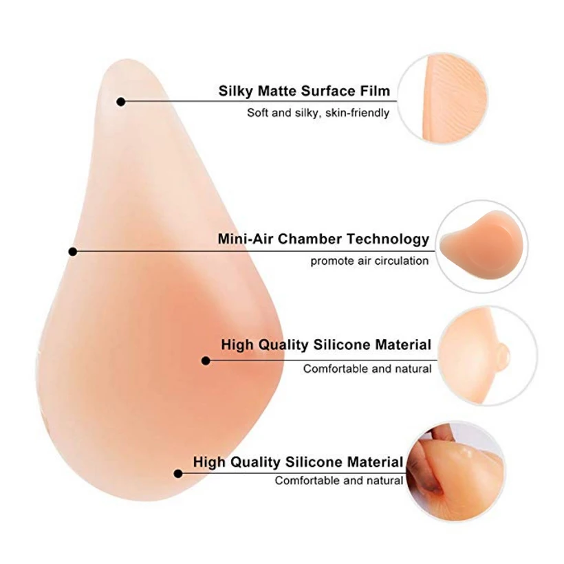Umělý silikon prs blanket realistický falešná kozy protézy pro transgender shemale mastektomii ženy crossdreser D40
