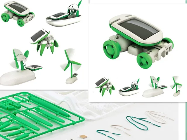 6 In 1 Solar Energy Powered Toy Kit  1