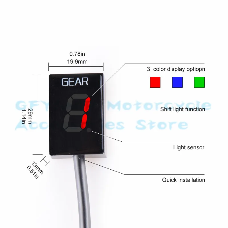 

New Motorcycle Waterproof Electronics Digital Meter LCD 1-6 Level Gear Indicator Fit For Yamaha TDM900 TDM 900 TDM-900 2002-2013