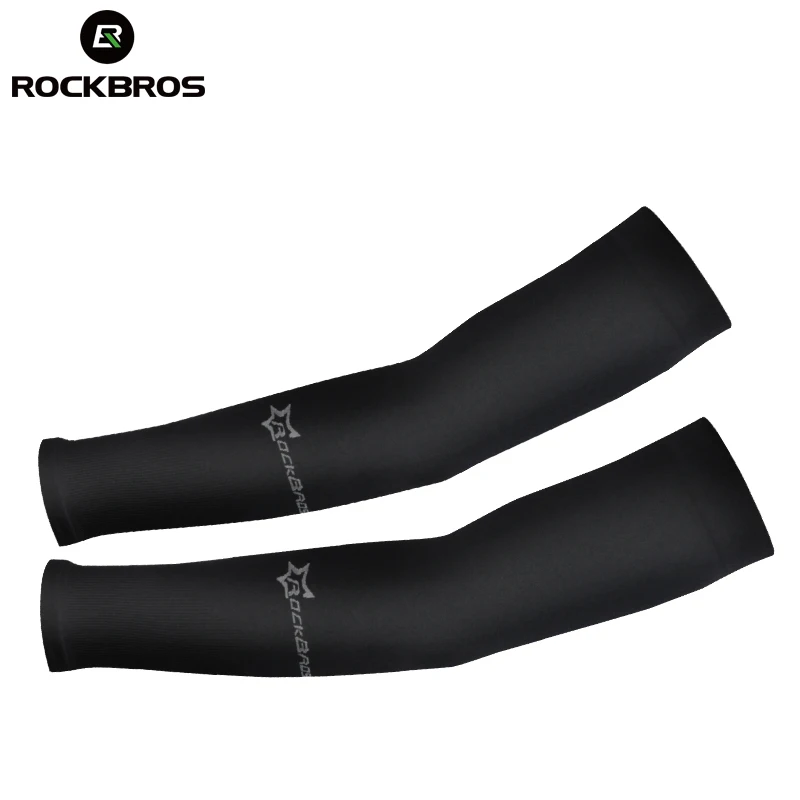 ROCKBROS ледяная ткань перчатки для бега защита от УФ лучей рукава баскетбола