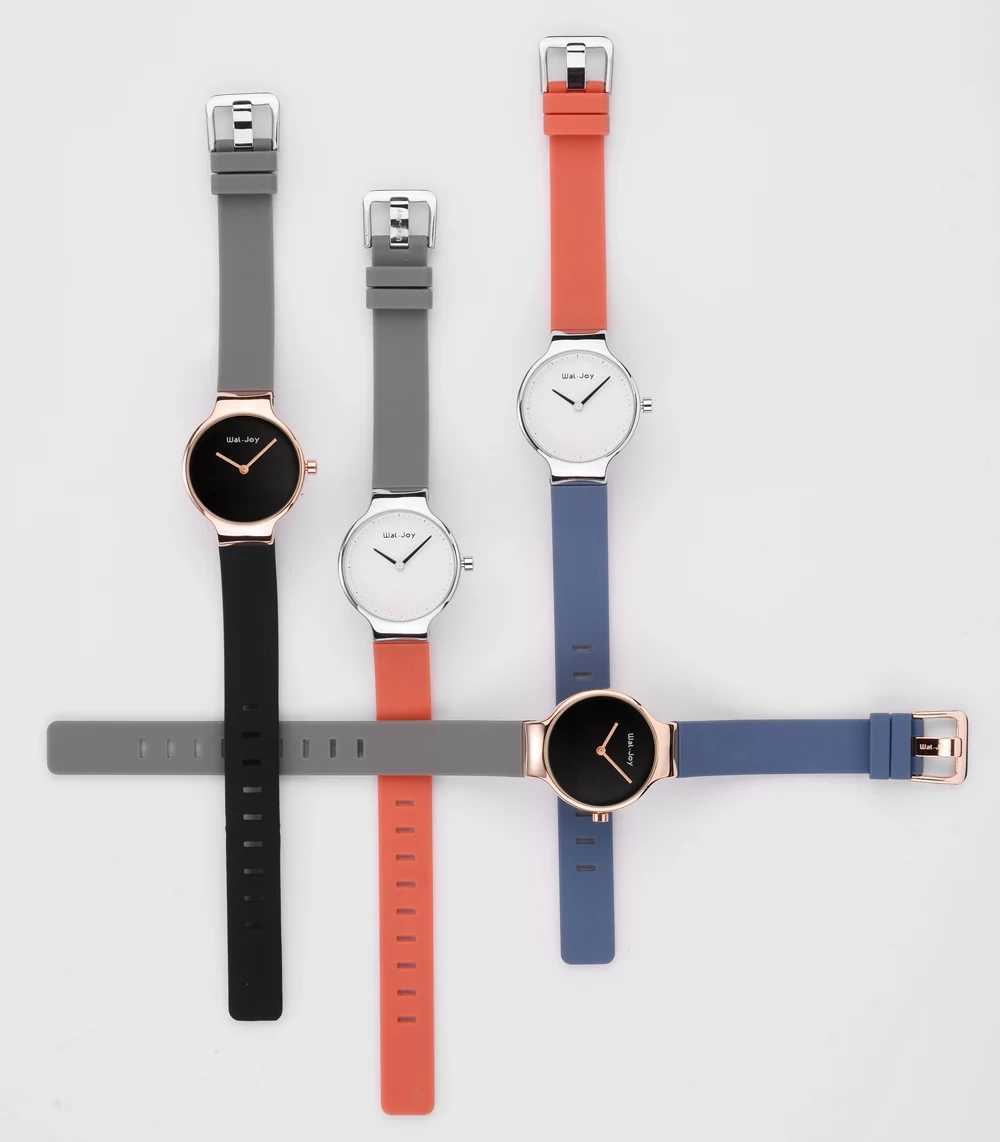 Wal-Joy, модные спортивные силиконовые часы для женщин, женские кварцевые креативные наручные часы, женские ультра тонкие часы, женские часы