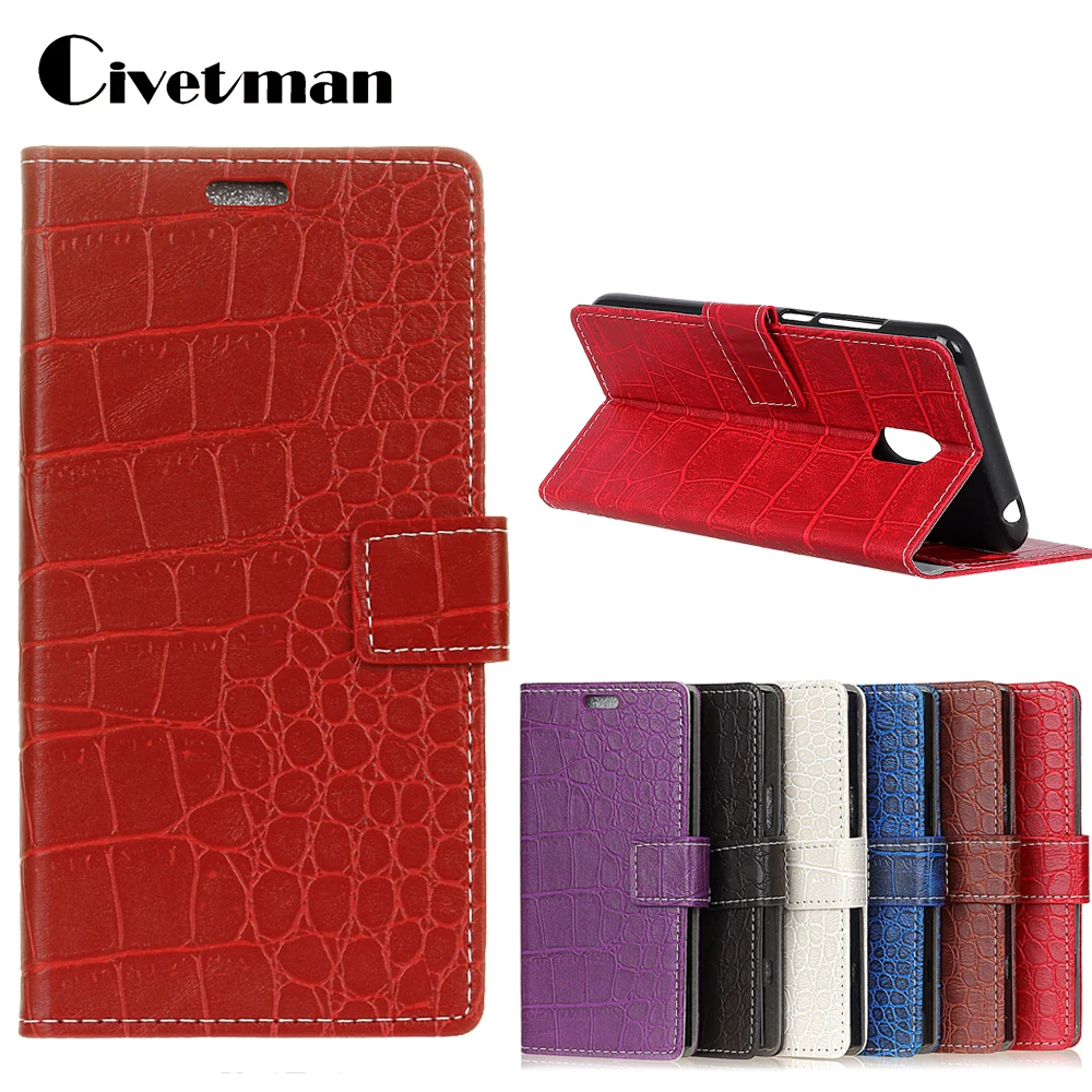 

Cover For Nokia 3 Nokia3 Three 5" Flip PU Leather TPU Phone Case Multiple colors Crocodile Crazy Horse Skin Durable Holster Bag