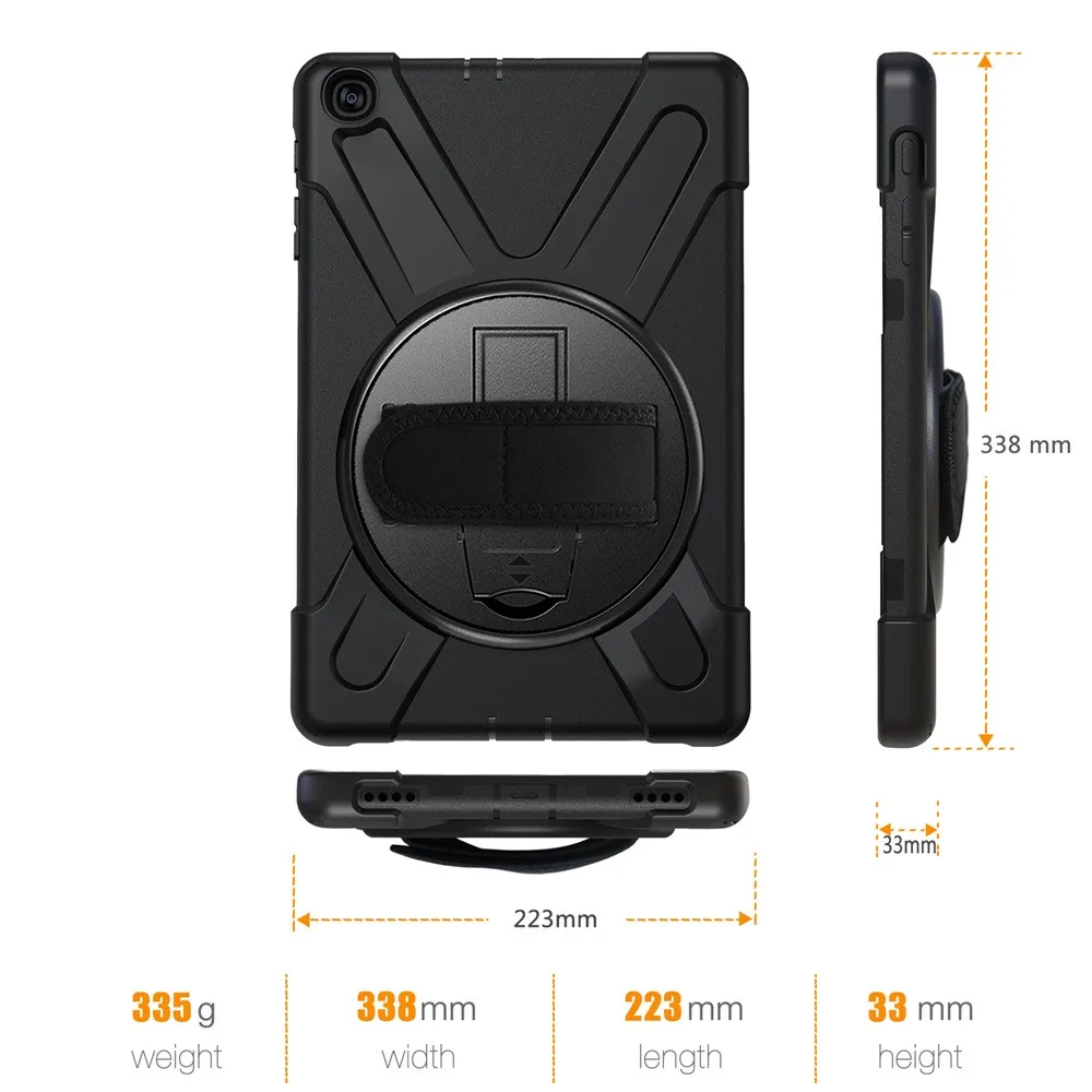

Tablet drop protection cover Shock-proof Strap Cover Case Swivel For Samsung Galaxy Tab A10.1(2019) T510/T515 For Samsung