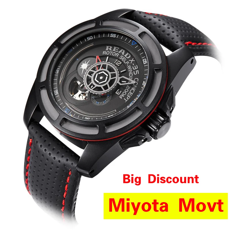 

2019 READ Top Brand Watch Men Watches Men Army Watches Steel Sport Military Men Wristwatch Black Automatic Mechanical Movement