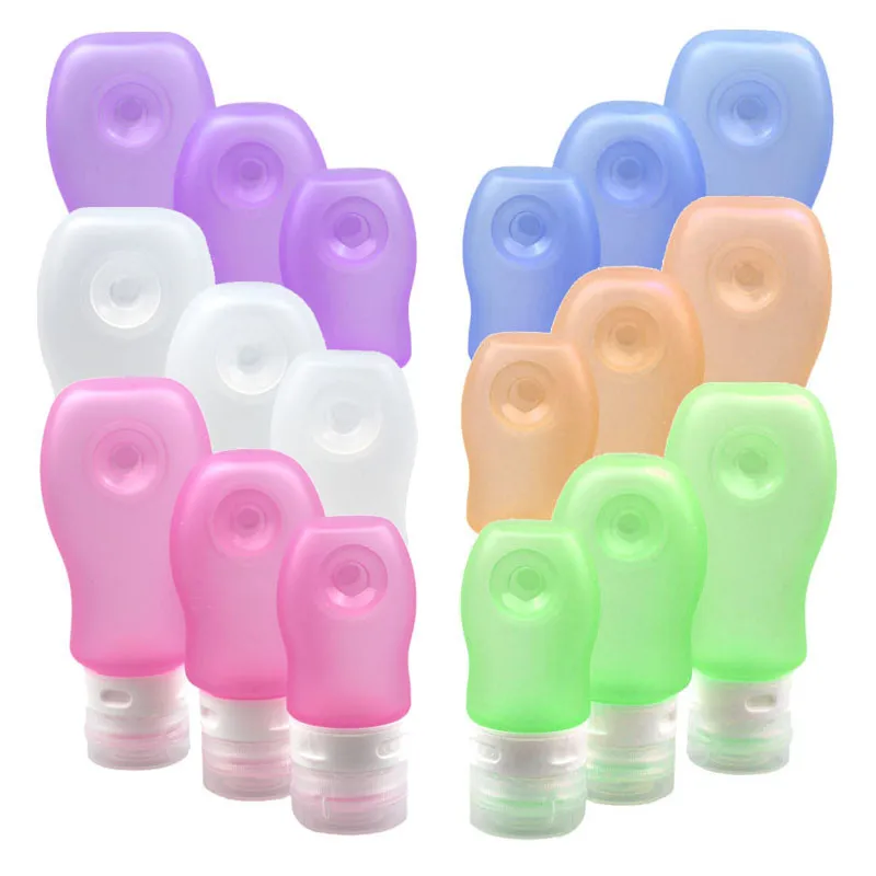 

HAICAR New Stylish Portable Travel Shower Lotion Bottles Silicone Sucker Store Traveler Bottles Silicone Containers for Women
