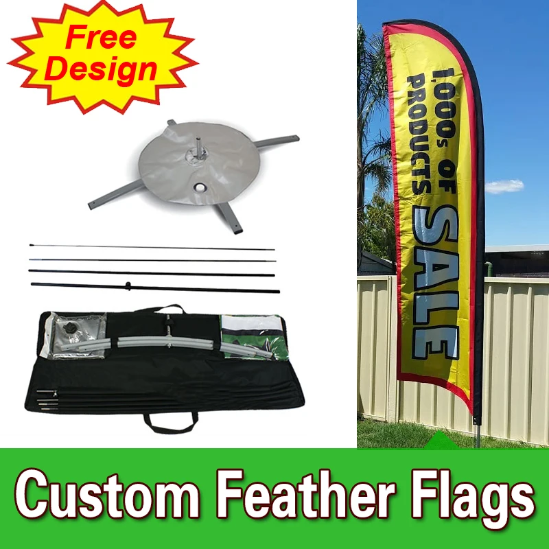 

Free Design Free Shipping Single Sided with Cross Base Beach Flags Cheap Flag Style Banners Promotional Sail Flags