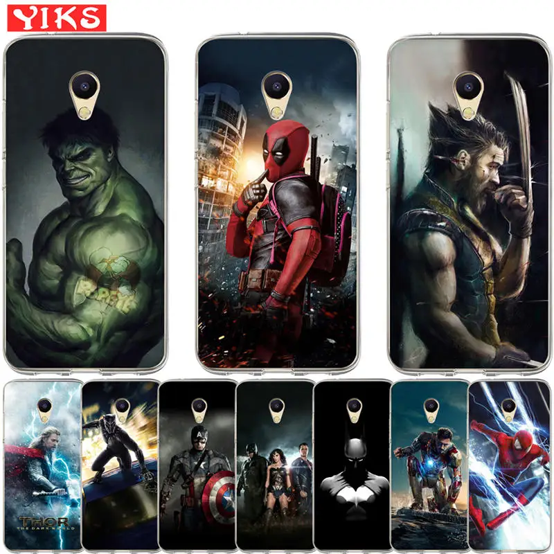 Роскошный чехол с героями Marvel и Мстителями для Meizu M5S, M3S, M5C, M3, M5, M6, s, C Note, U10, U20, Pro, 6, чехол, Coque, Fundas Etui Capinha