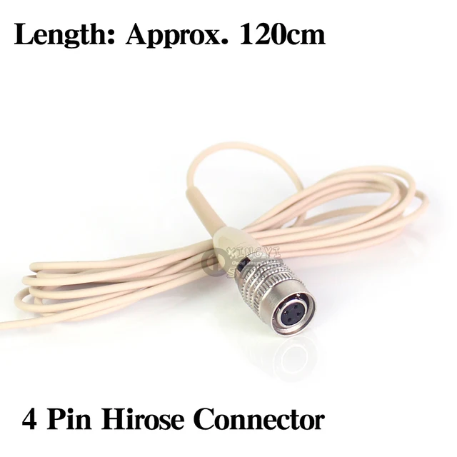 Beige 4 Pins Hirose Plug Headworn Mic Earset Headset Microphone For Audio Technica Wireless Bodypack AEW 4000a T1000a 5000a 5000