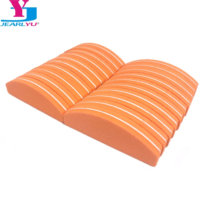 

20 Pcs Sponge Nail File Buffer 100/180 Washable Sanding Polishing Trimmer File Manicure Accessories Orange Kalknagel Nails Files