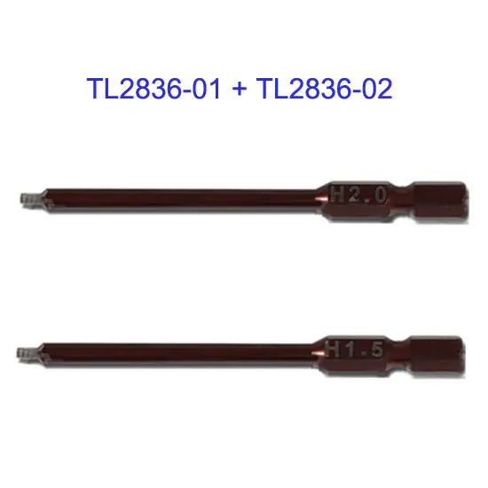 

Tarot 1.5mm/2.0mm Screwdriver Bit TL2836-01+TL2836-02 4 in 1(2 pcs)