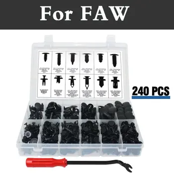 

240pcs Car Auto Fender Protector Panel Body Assortment 12 Set Fastener Rivets For Faw Besturn B50 B70 X80 Jinn Oley V2 V5 Vita