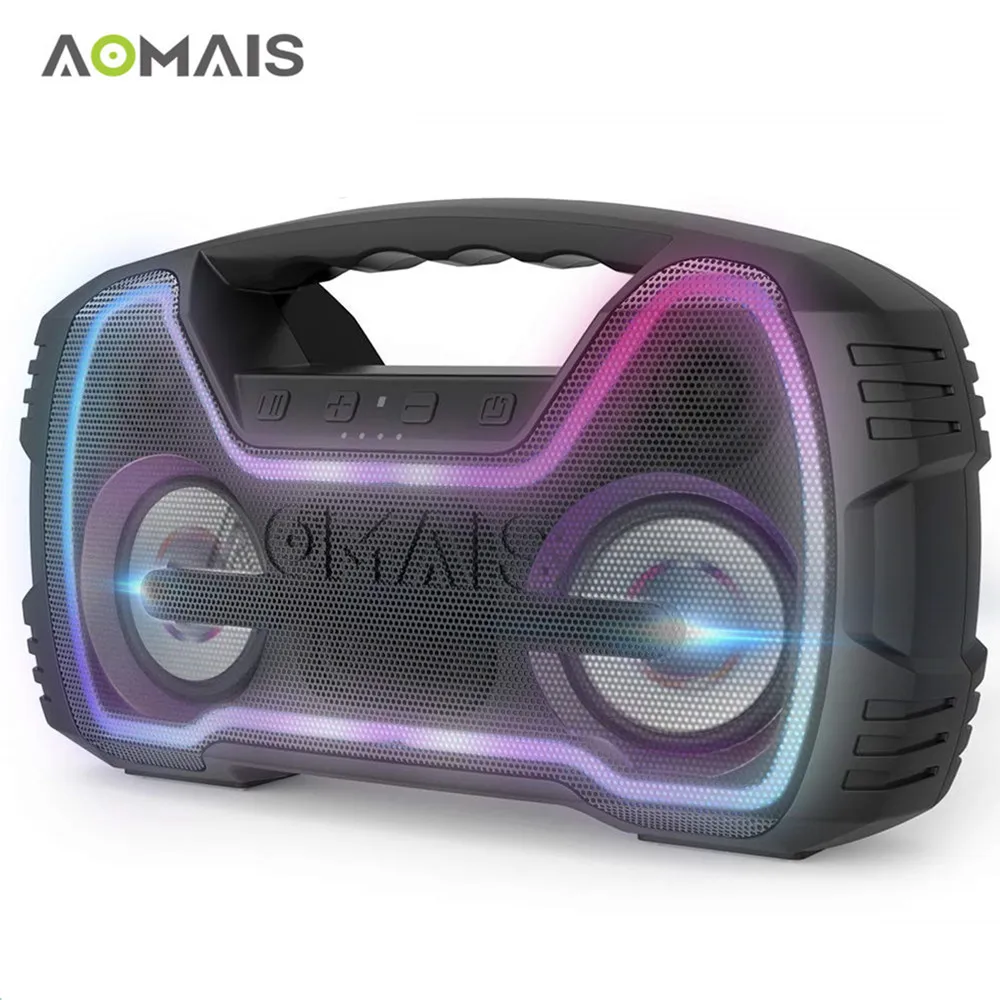 AOMAIS GO Mini Bluetooth Speaker with LED Light 20W Superior Sound Wireless Stereo Pairing IPX7 Waterproof Portable Speakers AOMAIS GO Mini Bluetooth Speaker with LED Light 20W Superior Sound Wireless Stereo Pairing IPX7 Waterproof Portable Speakers