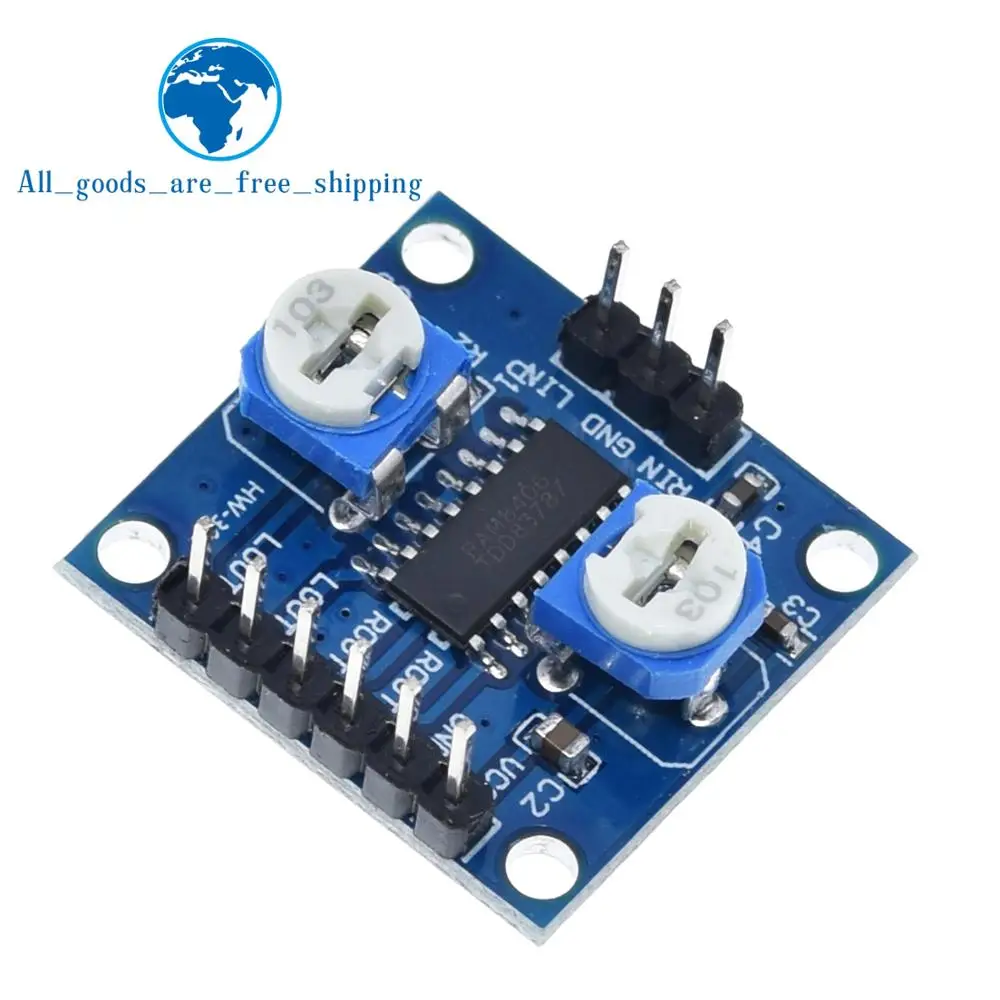 

TZT PAM8406 Digital Amplifier Board With Volume Potentiometer 5Wx2 Stereo M70