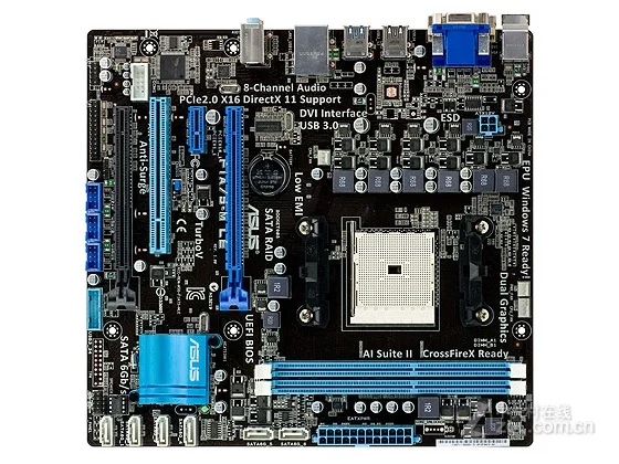 

Asus F1A75-M LE Desktop Motherboard AMD A75 Socket FM1 DDR3 32G SATA3 USB3.0 DVI HDMI Micro-ATX Original Used Mainboard