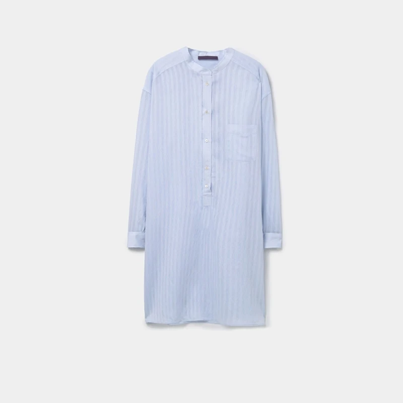 Kissmilk Women Plus Size Semi Sheer Button Down Shirt Dress Long Sleeve Stripe Turn Collar Big Loose Dress|shirt dress long|dresses big sizescollar |