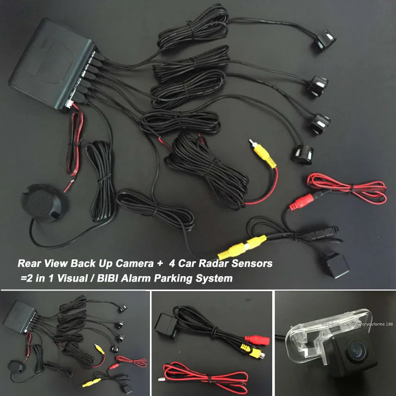 

Parking Sensors+Rear View Camera = 2 in 1 Visual BIBI Alarm Parking System For Mercedes Benz MB B Class W245 2005~2011