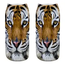 3 шт. Горячие 3D печатных Тигр носки с милыми животными Cat коробки парусиновая обувь животных ног забавные Женские носочки