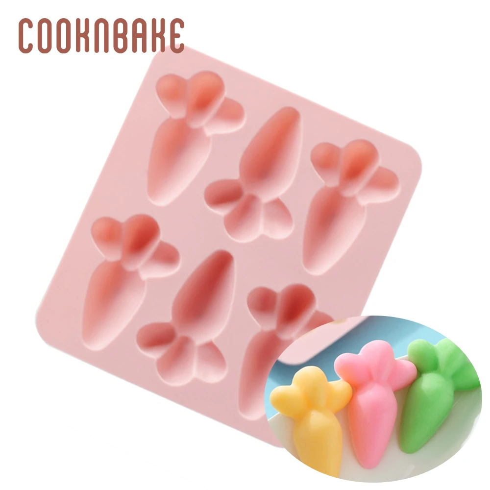 

COOKNBAKE Silicone mold for chocolate candy carrot cake pastry baking tool soap ice cube jelly form cake decoration mold 6 hole